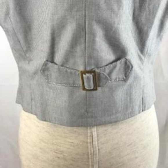 NWOT Ann Taylor Loft Striped V-neck Button Front Vest with Collar Size M - Picture 11 of 13